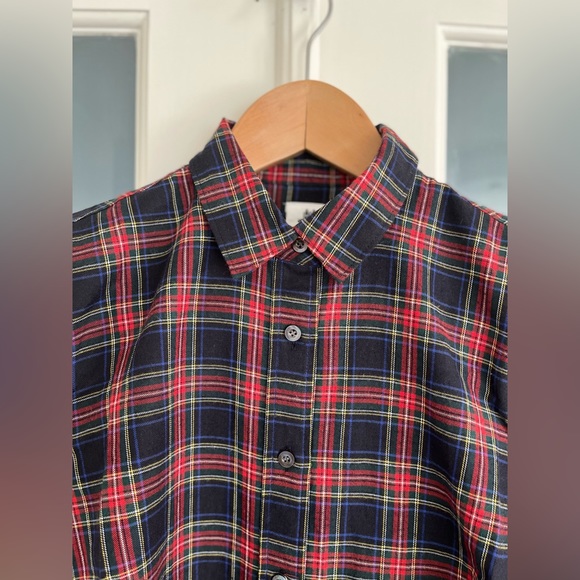 Plaid Oxford shirt in Thomas Mason cotton flannel - GIFTABLE - Picture 3 of 10